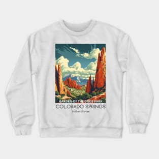 A Vintage Travel Illustration of the Garden of the Gods Park - Colorado - US Crewneck Sweatshirt